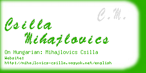 csilla mihajlovics business card